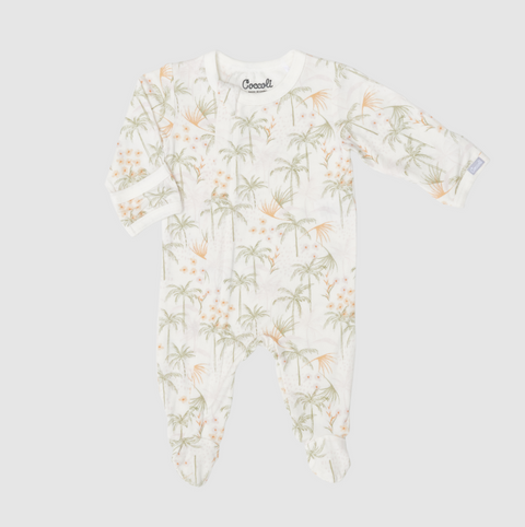 Pyjama Avec Pied À Imprimé Tropical & Fleurs