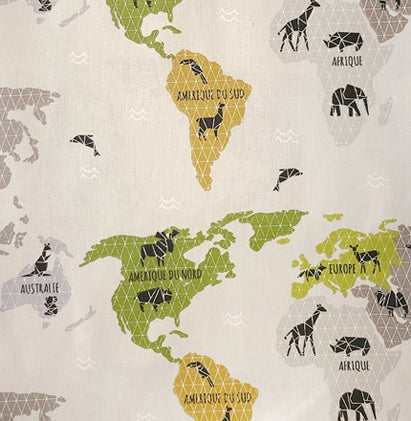 Tente « World Animal Map Taupe Play » Beige & Vert