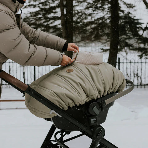 Housse Légère Pour Siège D'auto Lichen Vert Col Corduroy