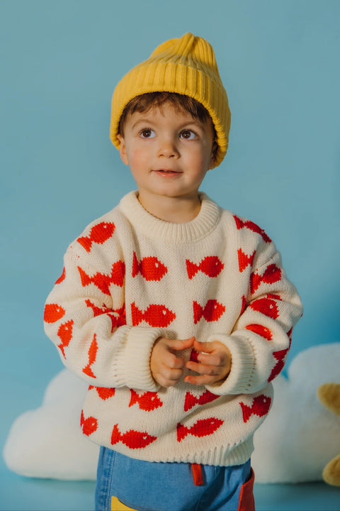 Chandail Évolutif Tricot Poisson Rouge