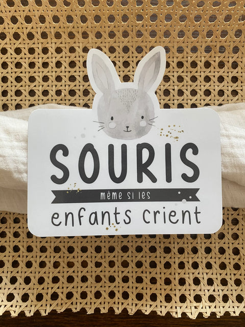 Autocollant Voiture « Souris Même Si Les Enfants Crient »