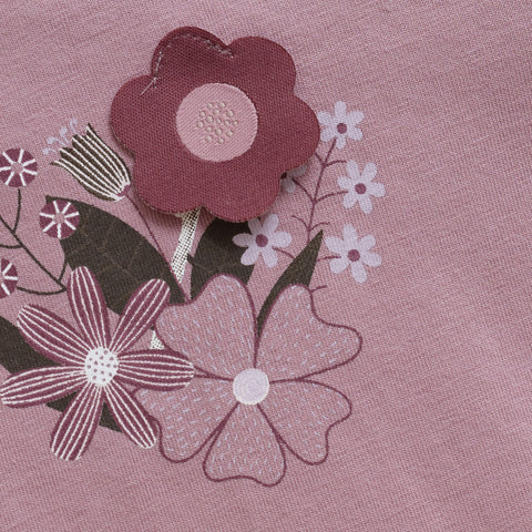 Cache-Couche Rose Fleurs Manche Longue