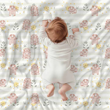 Doudou Magiks Petit Cochon Rose Bold Stripes