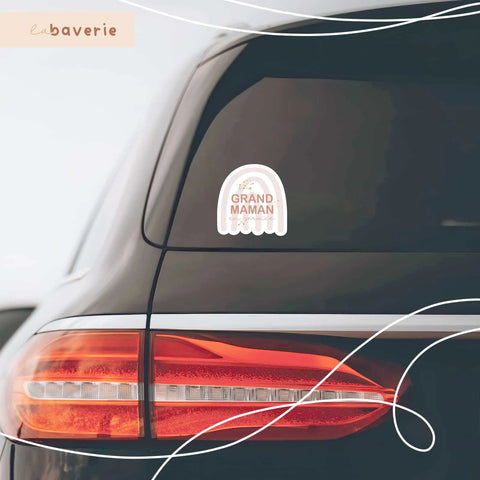 Autocollant Voiture « Grand-maman En Service »
