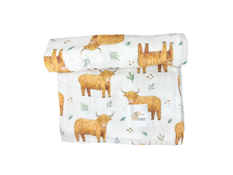 Mousseline Bambou Vache Highland