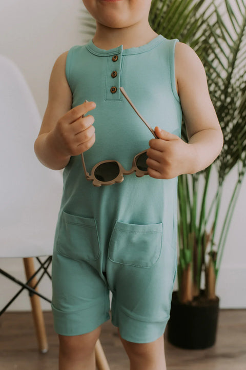 Romper Évolutif Bleu Azur Uni