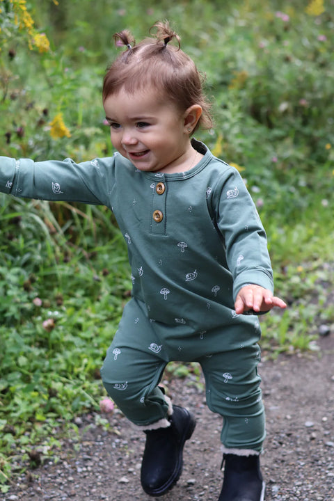 Onesie Évolutif Vert Eucalyptus Motif Eucalyptus