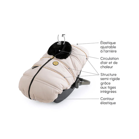 Ensemble De Luxe: Housse 3 Saisons Pour Siège D'auto & Fond Isolant Éclipse