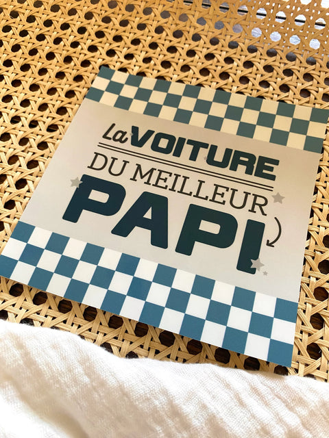 Autocollant Voiture La Voiture Du Meilleur Papi