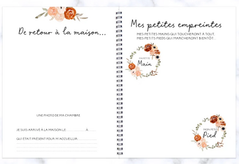 Livre De Bébé Fleurs Oranges (BF60)