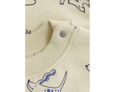 Chandail En Polar Manches Longues Off White Avec Chiens