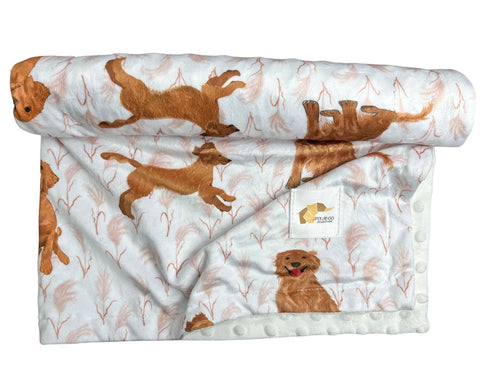 Doudou Peluche Golden Feuillus (Endos Blanc)