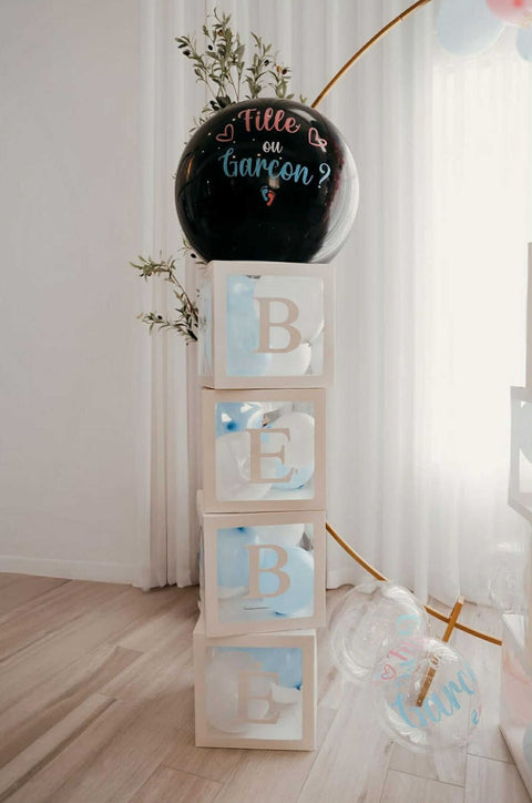 Cubes BÉBÉ Bleu & Blanc