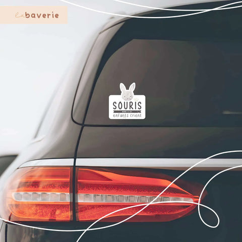 Autocollant Voiture « Souris Même Si Les Enfants Crient »