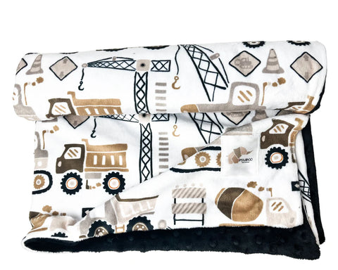 Doudou Peluche Camions De Construction Beige