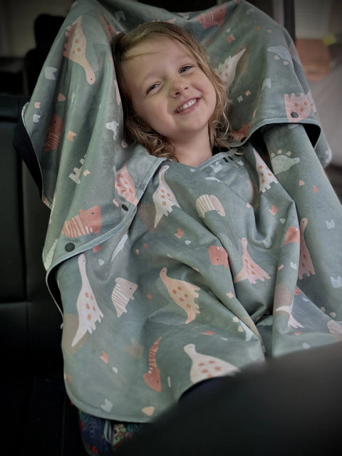 Poncho Pour L’auto Dinosaures Sauges