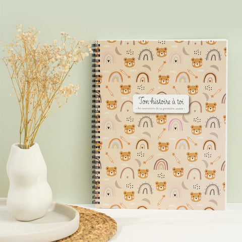 Livre De Naissance Souple Ours Pattern