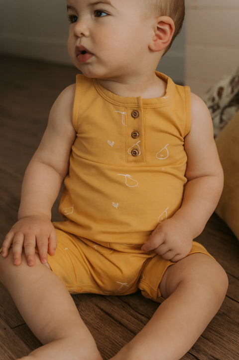 Romper Évolutif Jaune Motif Poires