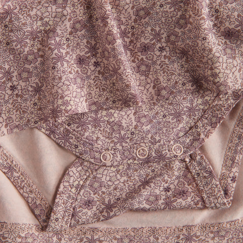 Robe Cache-couche Imprimé Fleur Rose Et Mauve