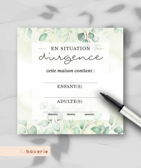 Autocollant D’urgence Eucalyptus