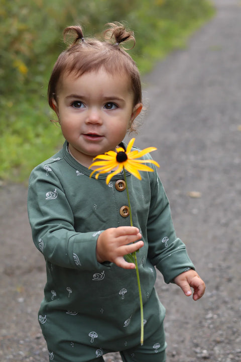 Onesie Évolutif Vert Eucalyptus Motif Eucalyptus