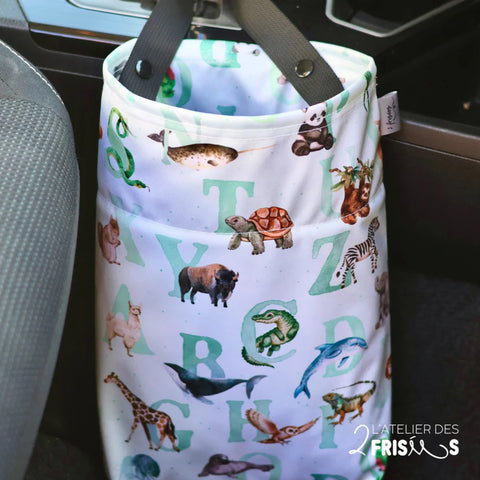 Poubelle De Voiture L’ABCdaire Animalier (Vert)