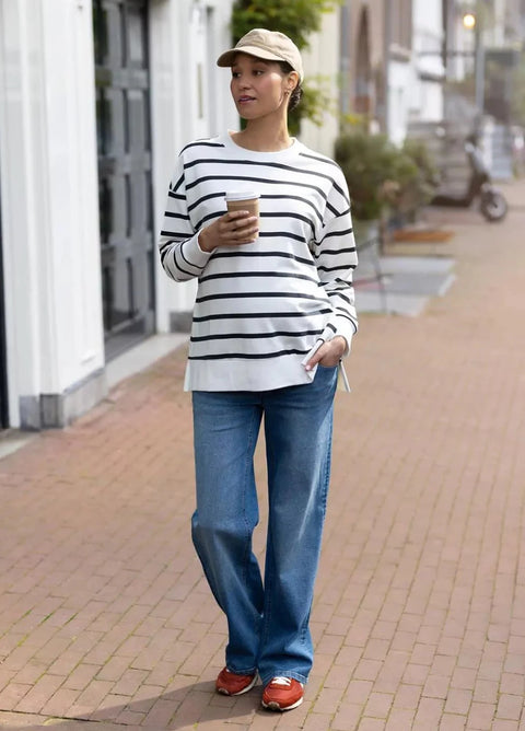Jean Lemi À Jambe Évasée Dark Navy