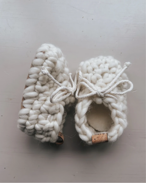 Pantoufles Style LOAFERS Minis Blanc/Coton- Collection Neutre