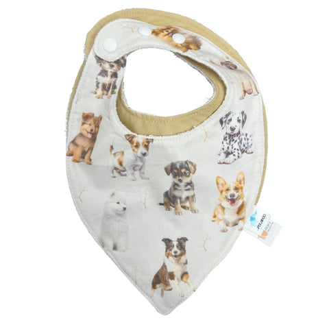 Duo Bavoirs Chiens Mixte & Beige