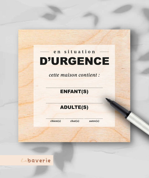 Autocollant D’urgence Souche