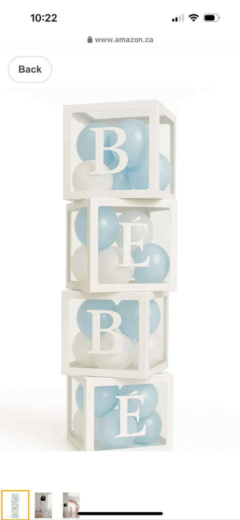 Cubes BÉBÉ Bleu & Blanc