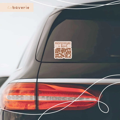 Autocollant Voiture Professeur À Bord