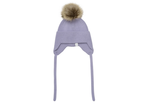 Tuque Doublé Avec Cordons lavender