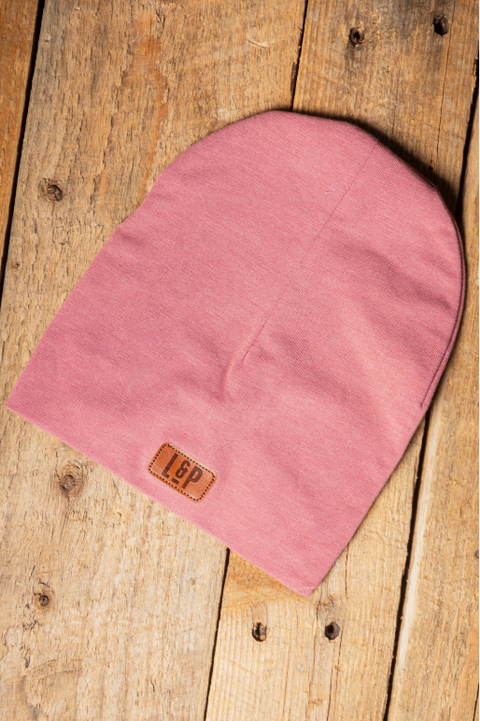 Tuque En Coton Boston 2 En 1 Vieux Rose