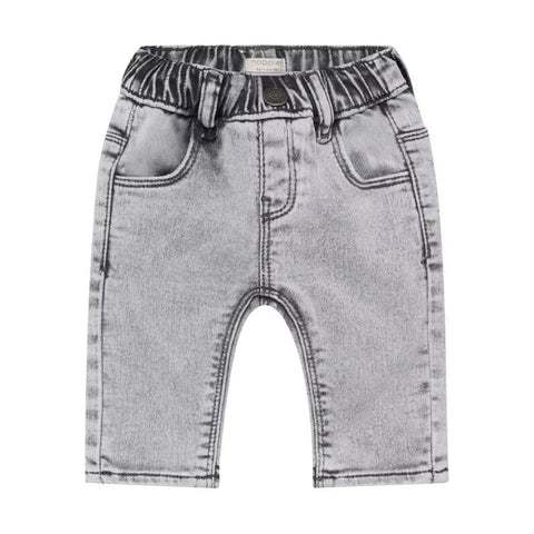 Jeans Coupe Relax Denim Gris Clair