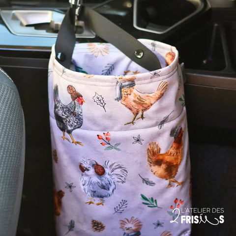 Poubelle De Voiture Petites Poules Frileuses