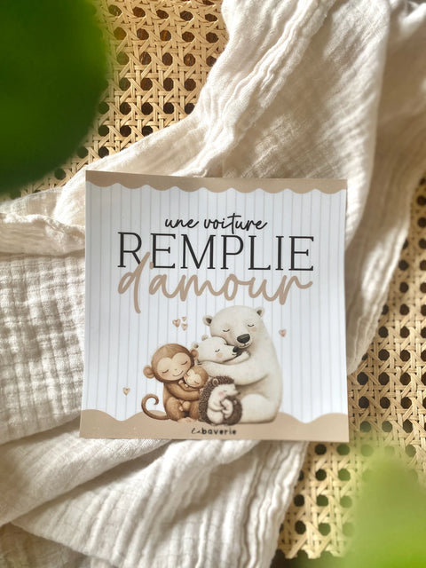 Autocollant Voiture Un Voiture Remplie D’amour Câlin