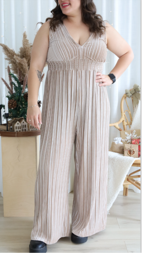 Jumpsuit Alba Velours Amande