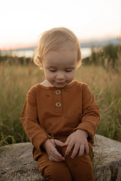 Onesie Évolutif Caramel Motifs Country