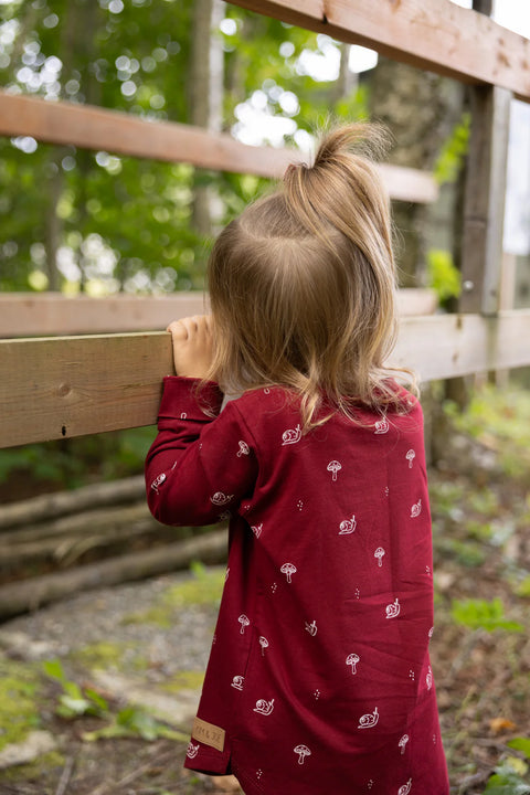 Chandail Évolutif Rouge Cerise Motif Escargots