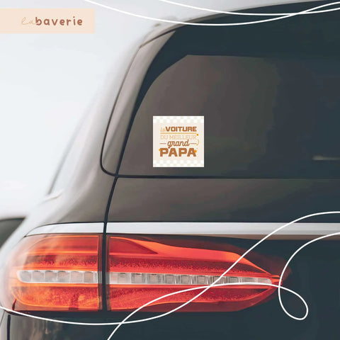 Autocollant Voiture La Voiture Du Meilleur Grand-papa