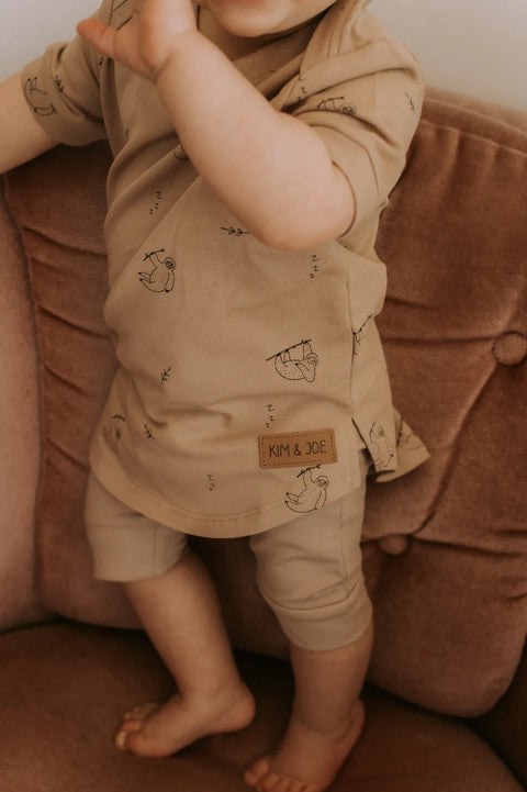 T-Shirt Latté Motif Paresseux