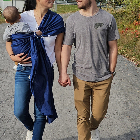 Écharpe Ajustable Lin Ring Sling Bleu Royal
