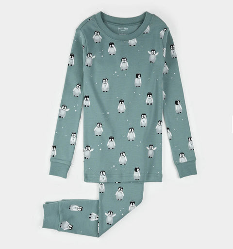 Ensemble Pyjama Sarcelle À Imprimé Bébé Pingouin