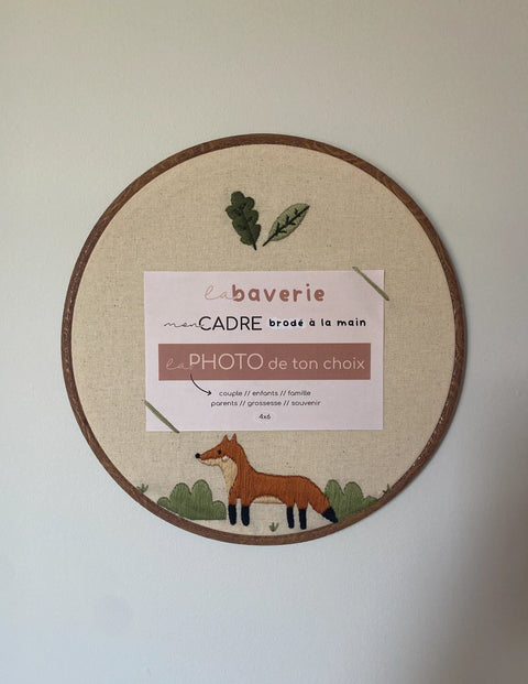 Cadre Photo Brodé Renard