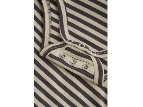 Cache-couche Manches Longues & Col Rayé Dark Grey