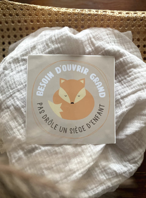 Autocollant Voiture « Besoin D'ouvrir Grand Pas Drôle Un Siège D’enfant »