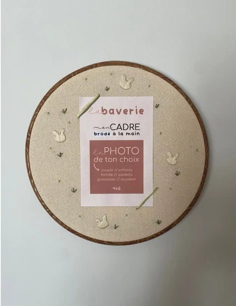 Cadre Photo Brodé Lapin