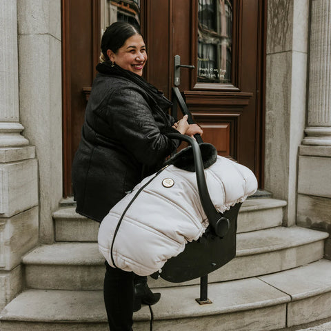 Ensemble De Luxe: Housse 3 Saisons Pour Siège D'auto & Fond Isolant Dune