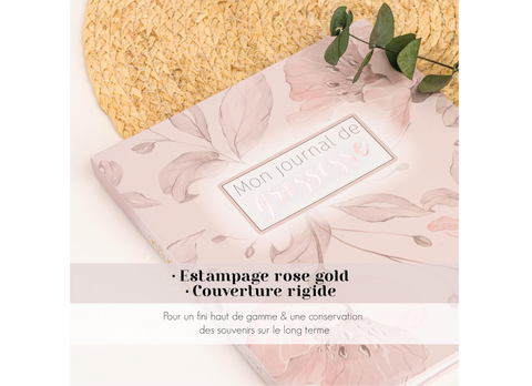 Journal De Grossesse Couverture Rigide Floral